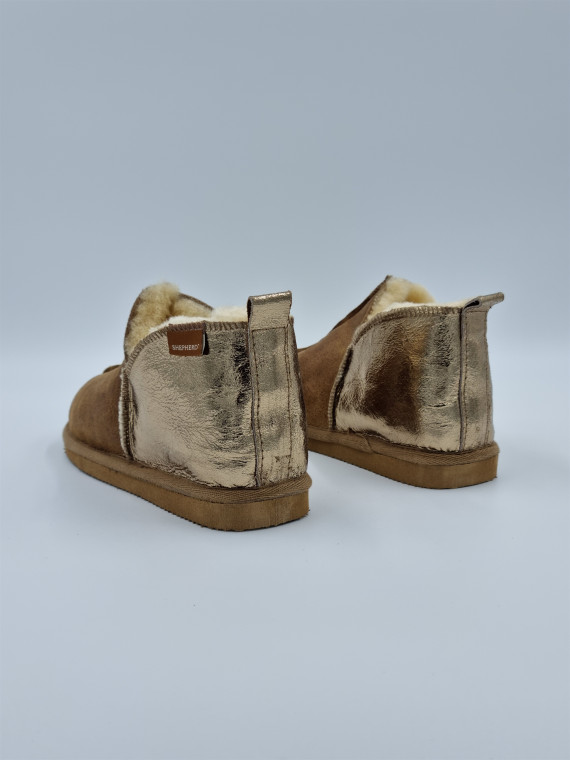 annie nubuck gold/cognac