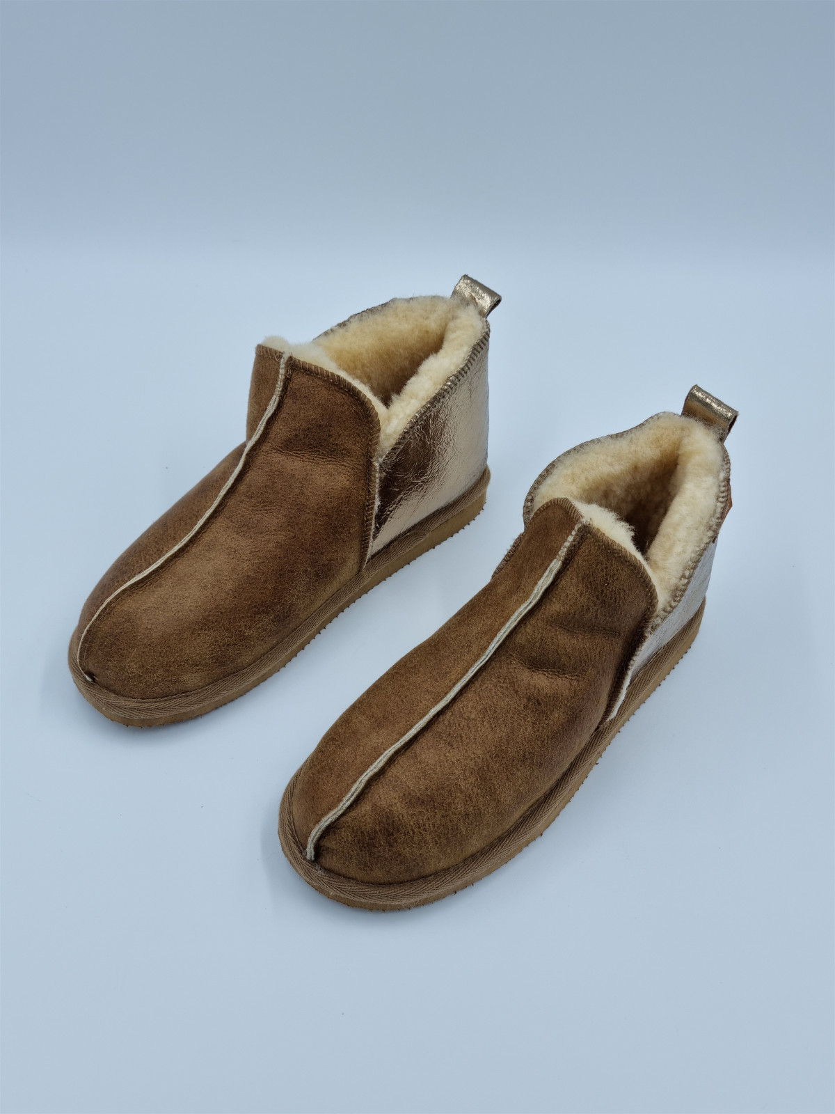 annie nubuck gold/cognac