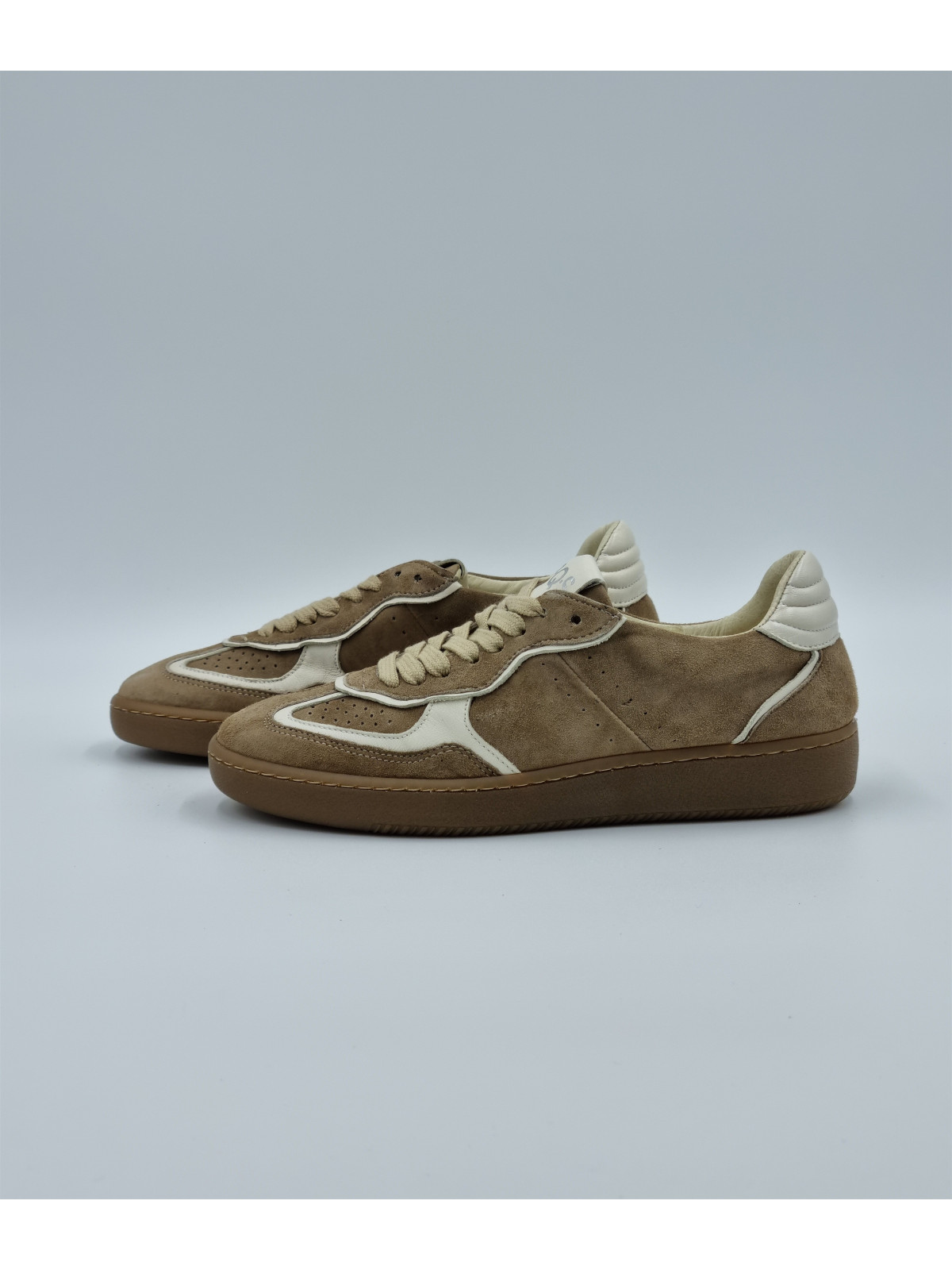 athena cuir/velours taupe
