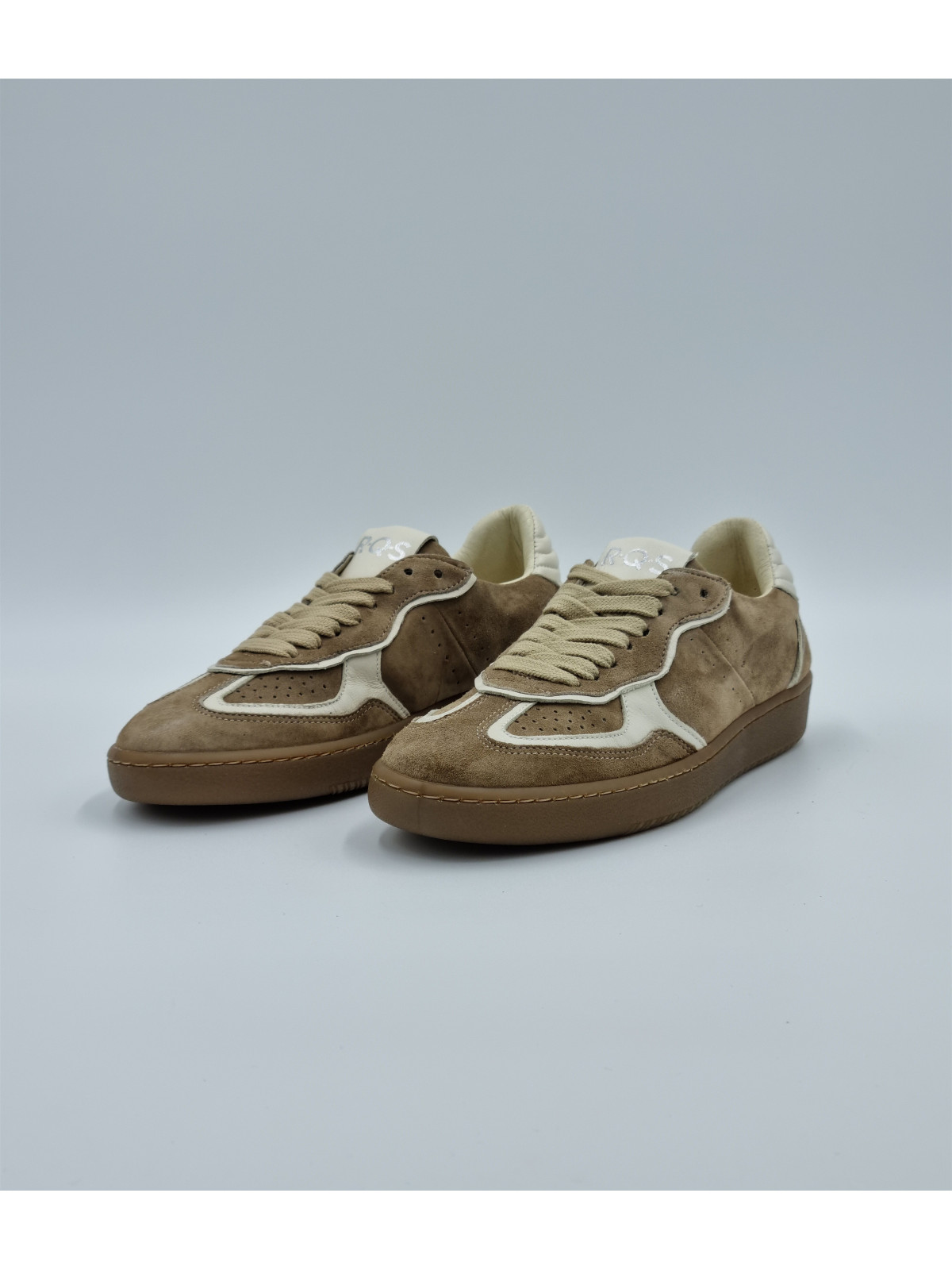 athena cuir/velours taupe