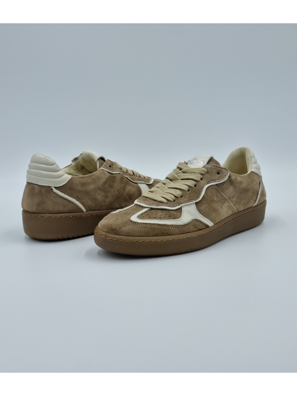 athena cuir/velours taupe