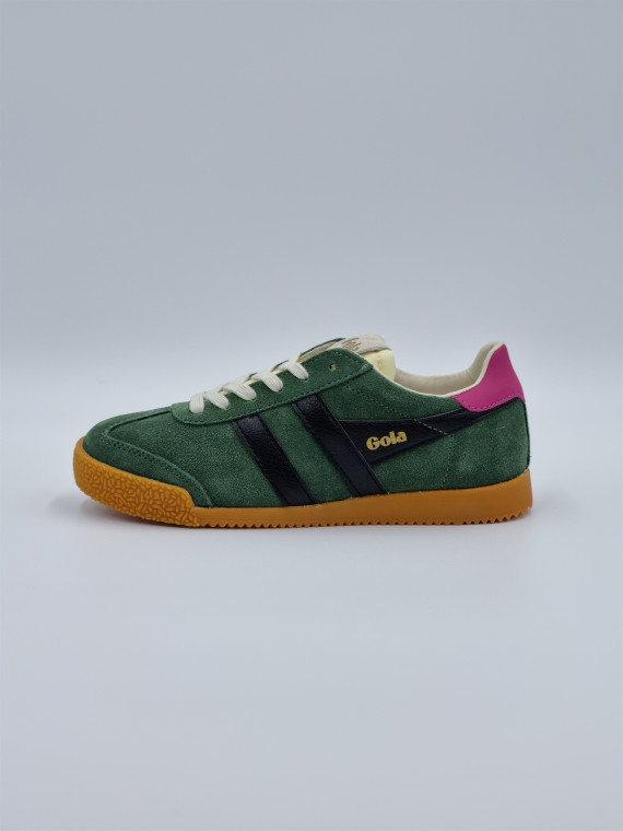 elan nubuck vert/noir/fuschia