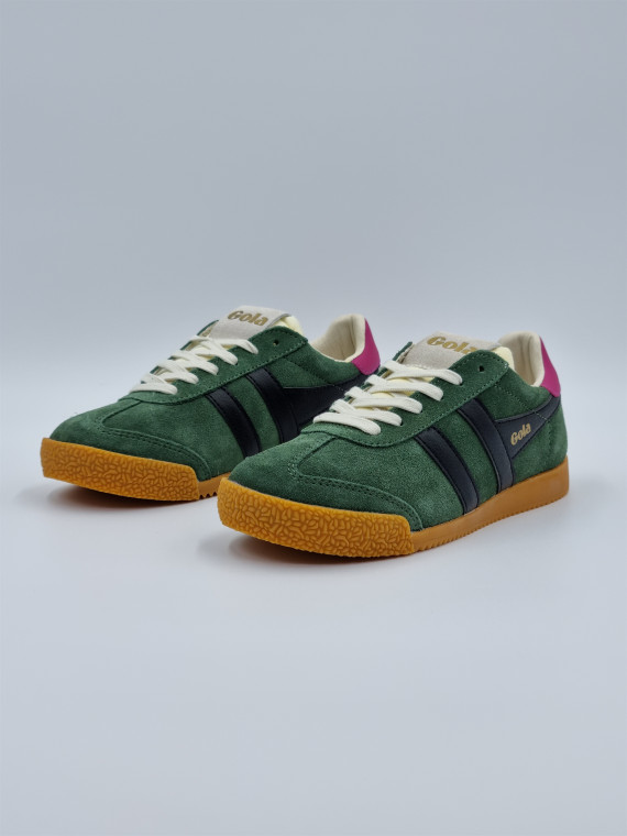 elan nubuck vert/noir/fuschia