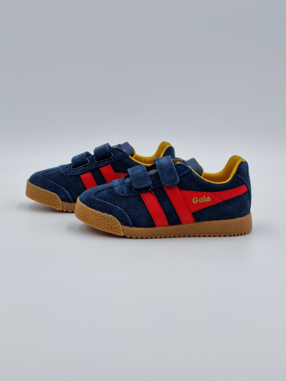 harrier strap nubuck bleu/rouge