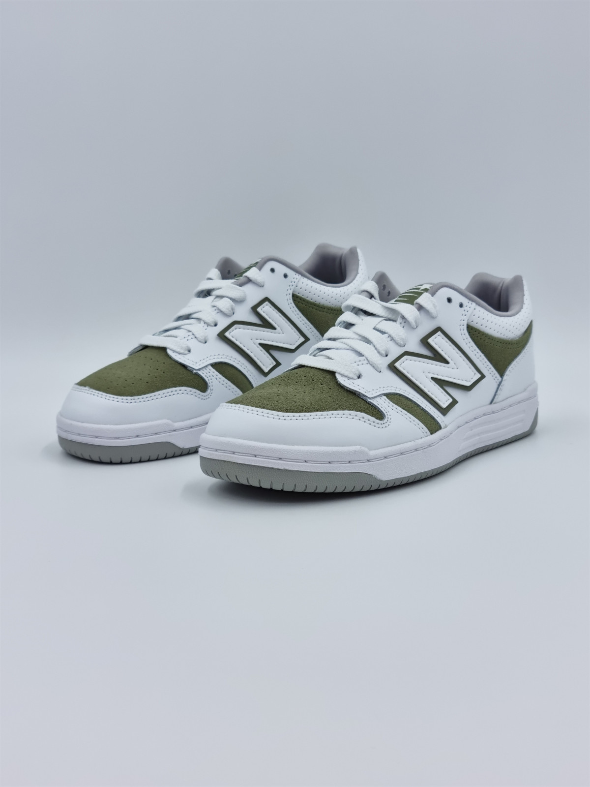 480 j cuir blanc/olive