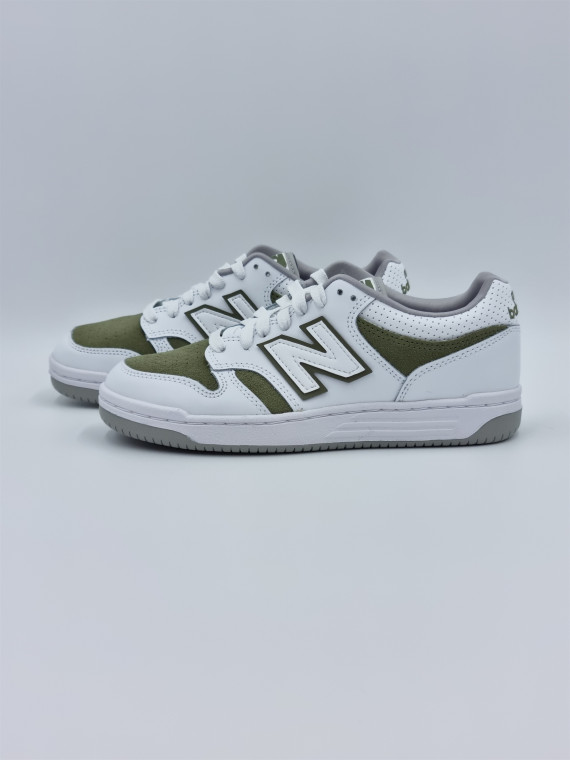 480 j cuir blanc/olive