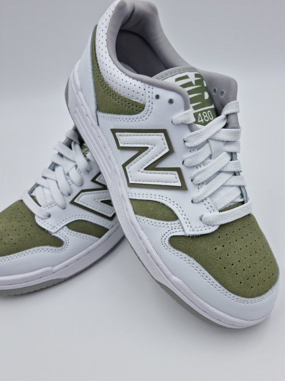 480 j cuir blanc/olive