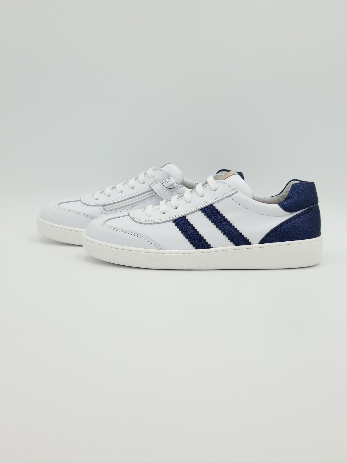 24810s cuir bianco/blue