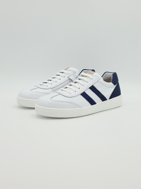 24810s cuir bianco/blue
