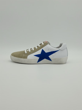 24848 cuir/nubuck bianco/royal