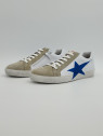 24848 cuir/nubuck bianco/royal