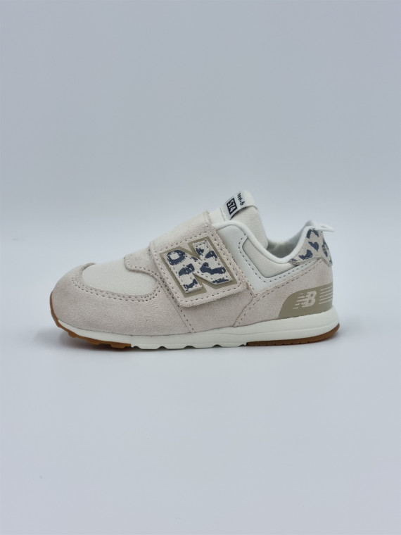 574 hook & loop. textile/nubuck multicolore