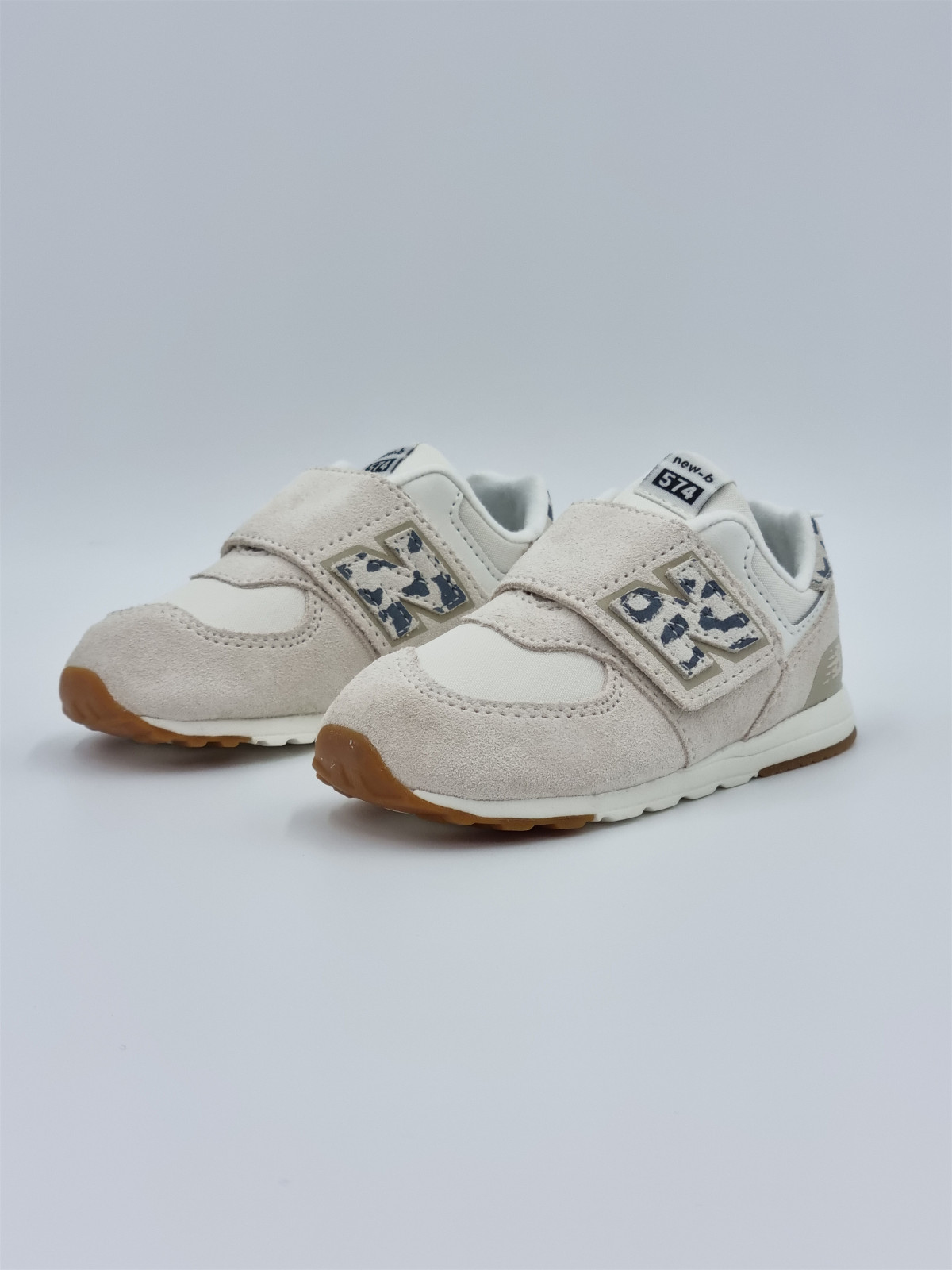 574 hook & loop. textile/nubuck multicolore