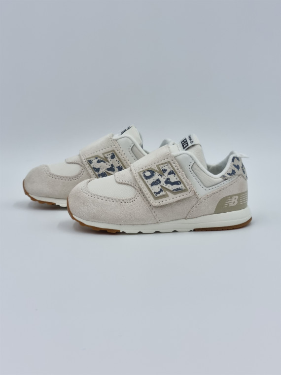 574 hook & loop. textile/nubuck multicolore