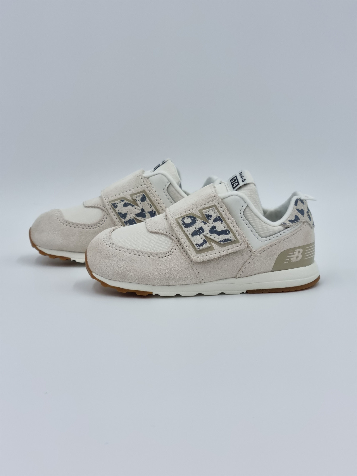 574 hook & loop. textile/nubuck multicolore