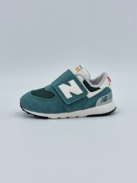 574 hook & loop. textile/nubuck vert