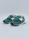 574 hook & loop. textile/nubuck vert