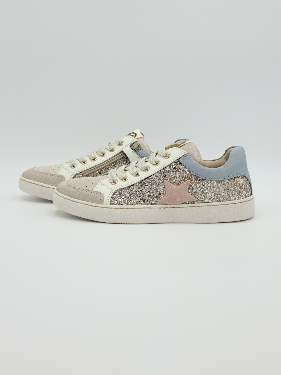 Ravid cuir ivor/platine