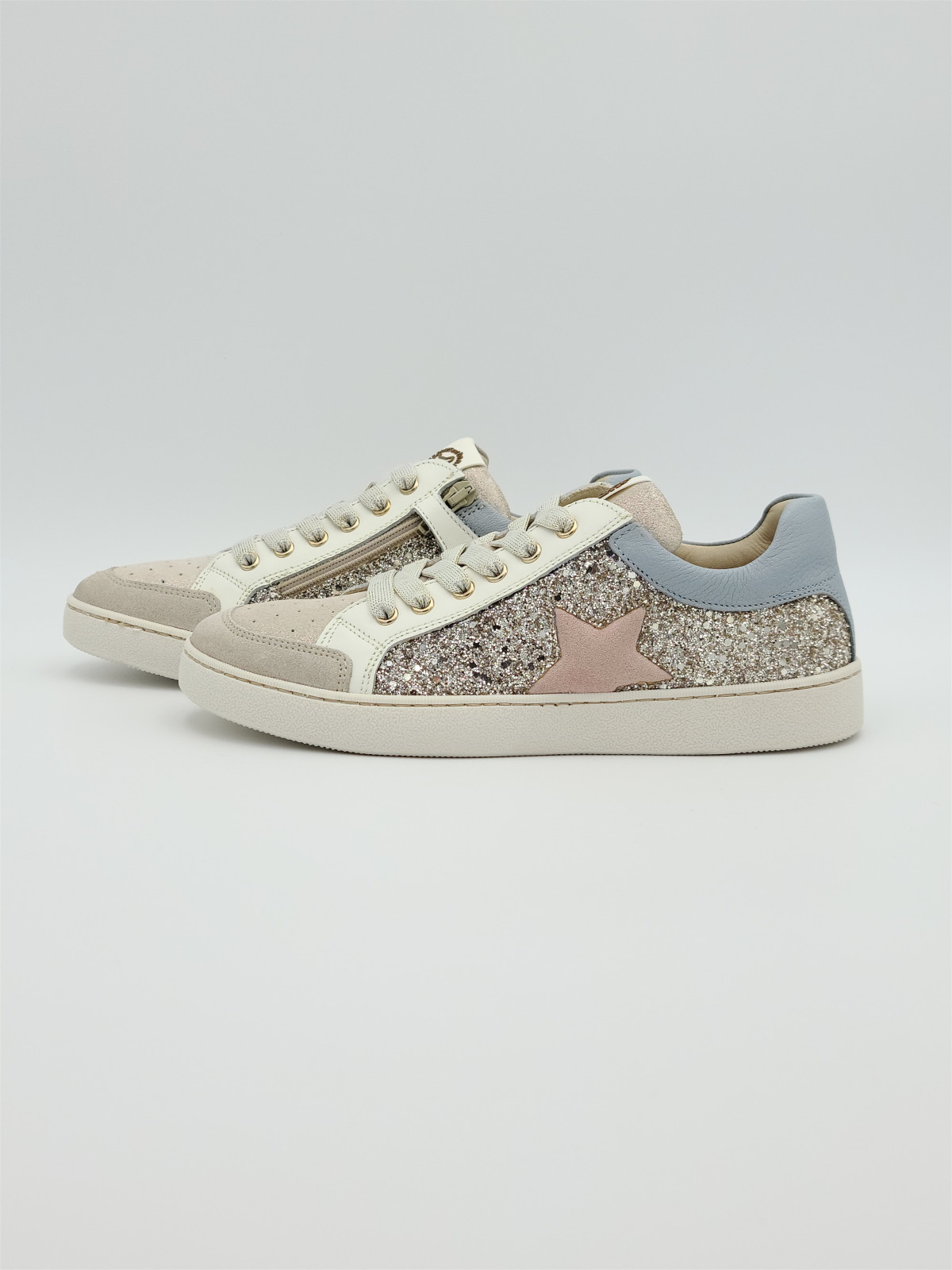 Ravid cuir ivor/platine