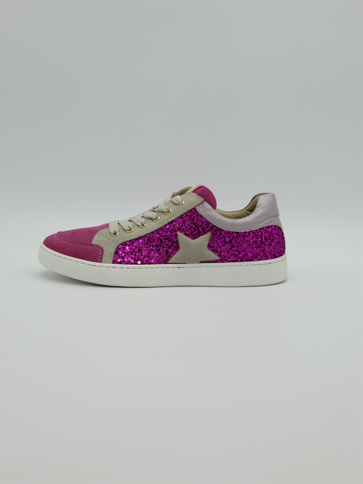 Ravid cuir fuschia glitter