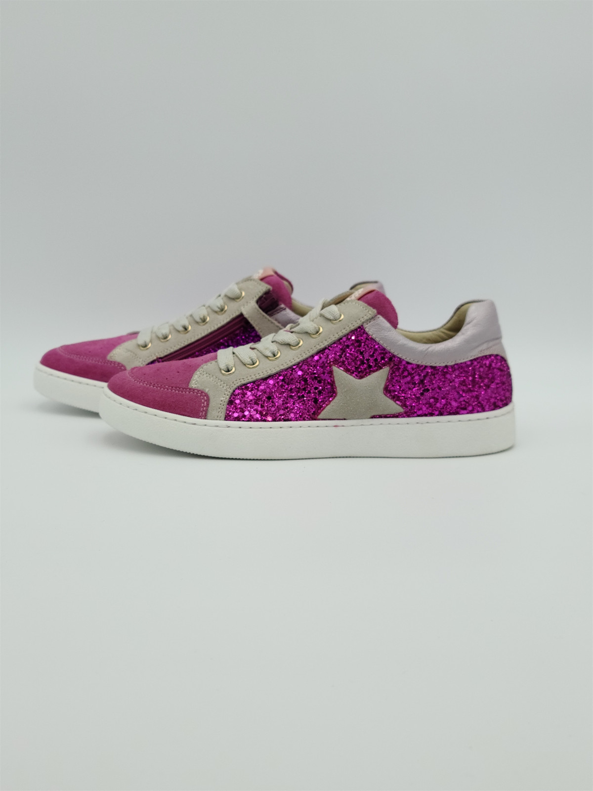 Ravid cuir fuschia glitter
