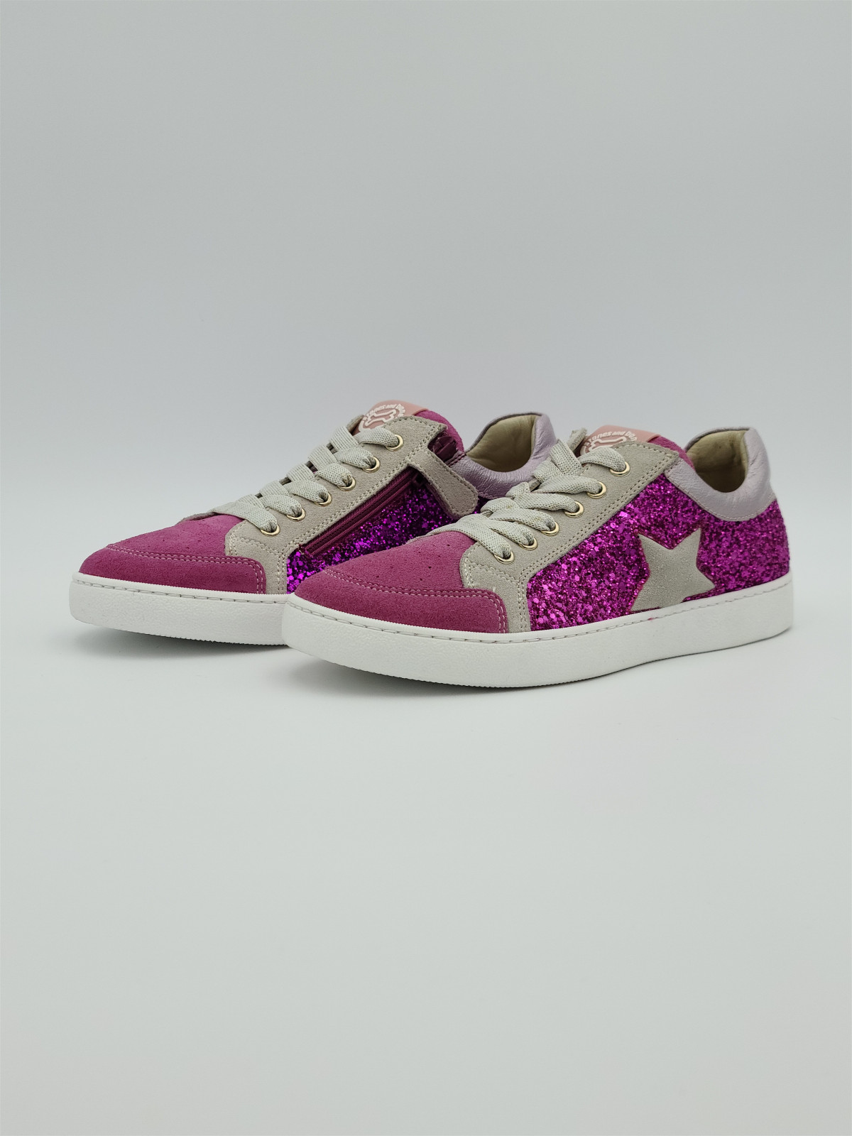 Ravid cuir fuschia glitter