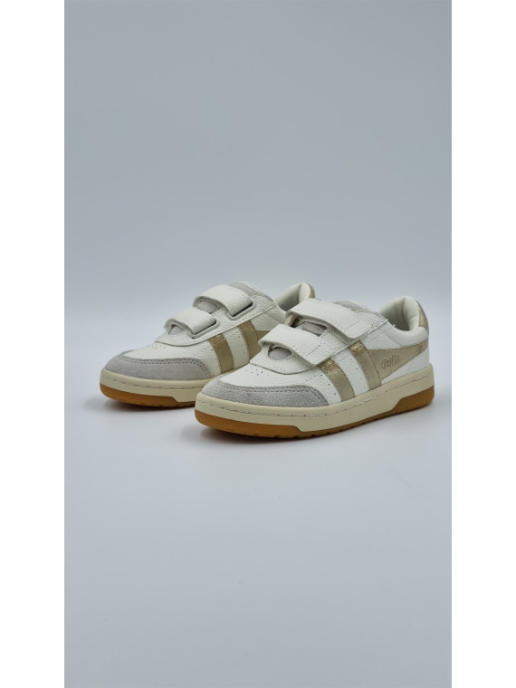 falcon strap cuir blanc/or