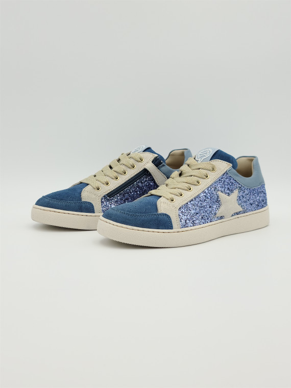 ravid j cuir/glitter azure/ivor