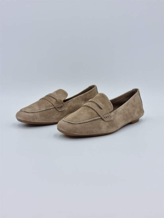 hema cuir velours taupe