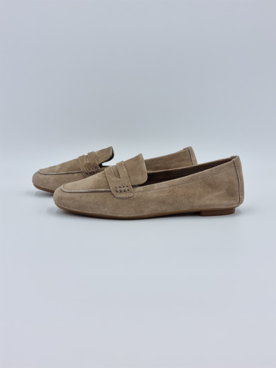 hema cuir velours taupe