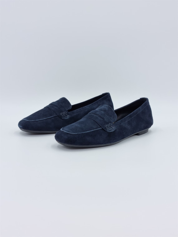 hema cuir velours bleu