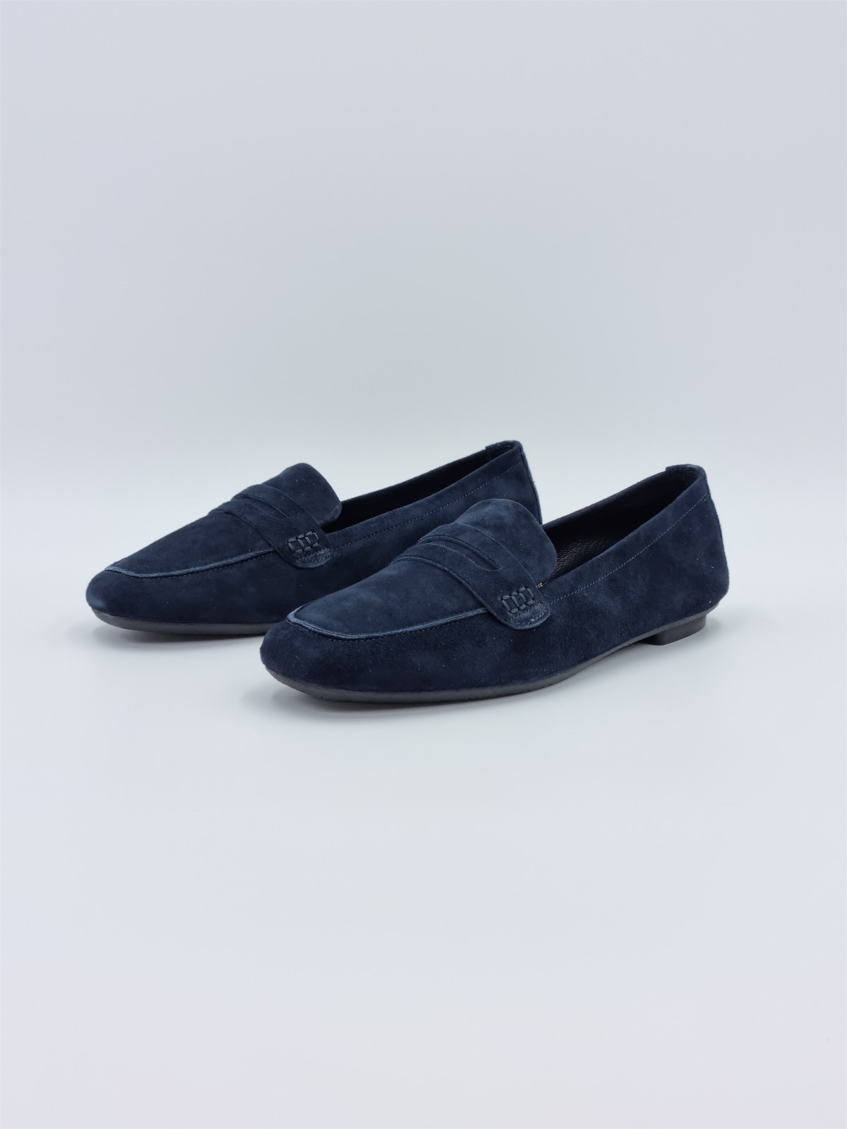 hema cuir velours bleu