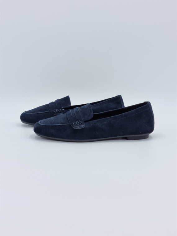 hema cuir velours bleu