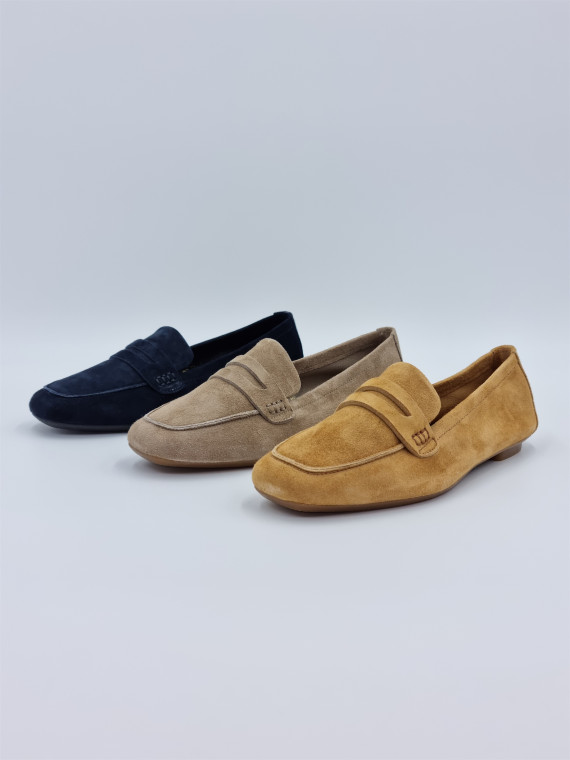 hema cuir velours bleu