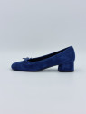 kyriel cuir velours bleu