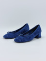 kyriel cuir velours bleu