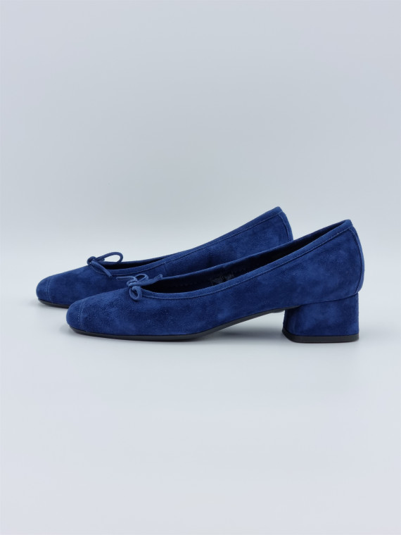 kyriel cuir velours bleu