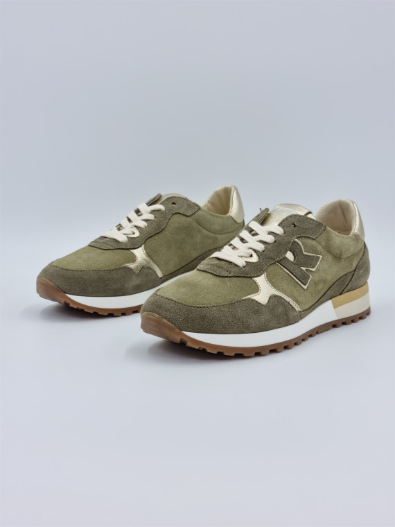 mania cuir/velours kaki