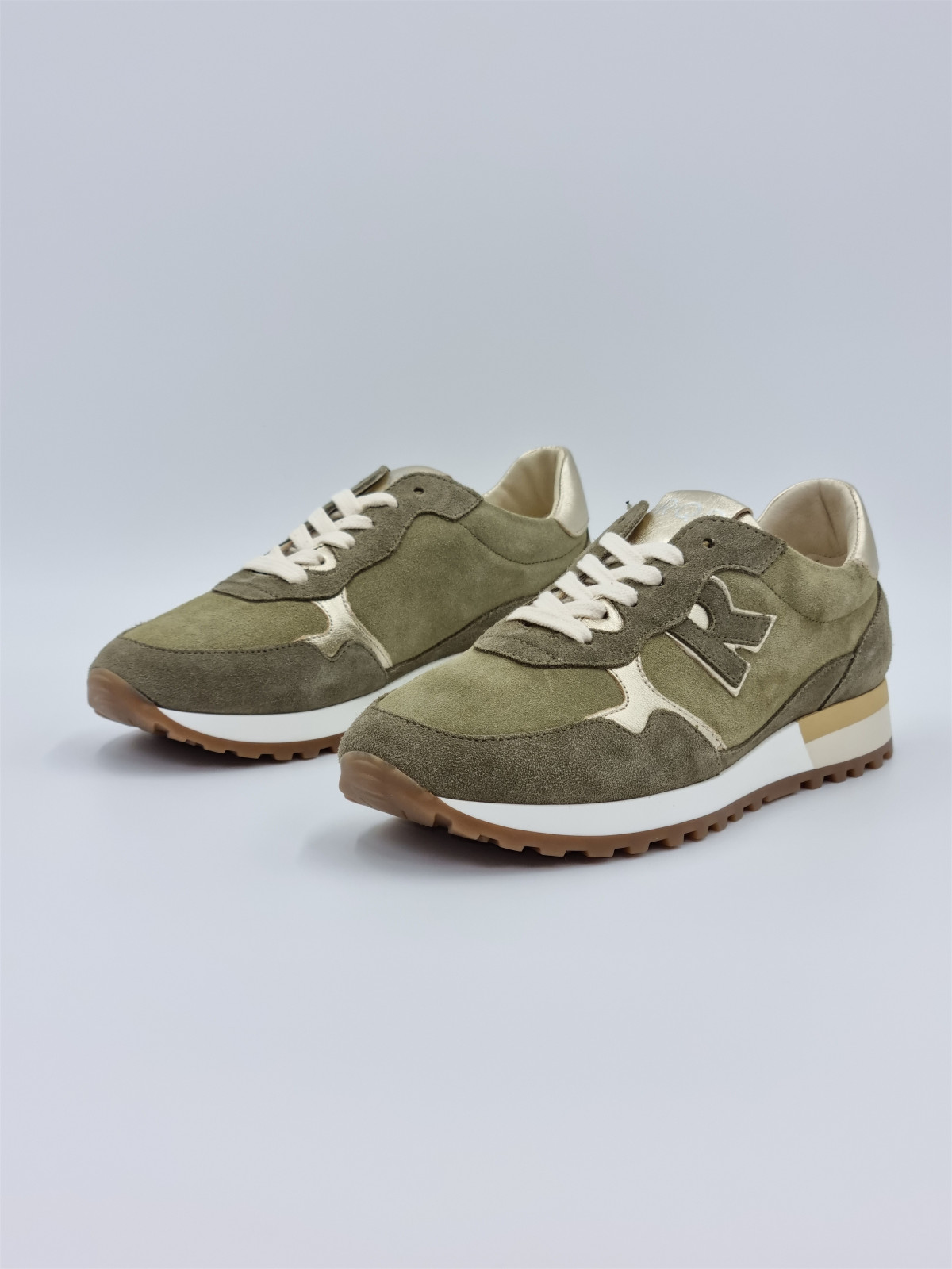 mania cuir/velours kaki