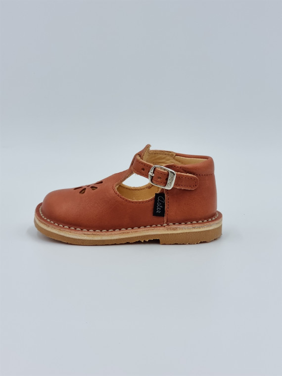 bimbo cuir rouge terracota