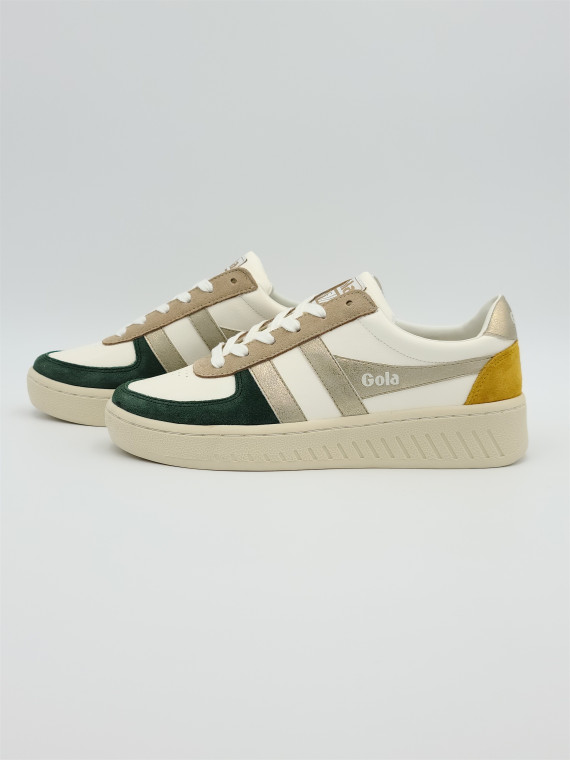 grandslam quad cuir o.wht/evergreen/gold/sun
