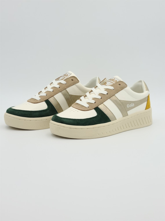 grandslam quad cuir o.wht/evergreen/gold/sun