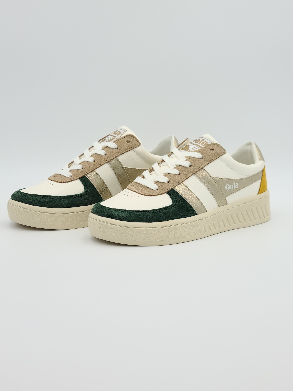 grandslam quad cuir o.wht/evergreen/gold/sun