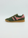 tornado nubuck military green/coral pink