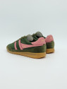 tornado nubuck military green/coral pink