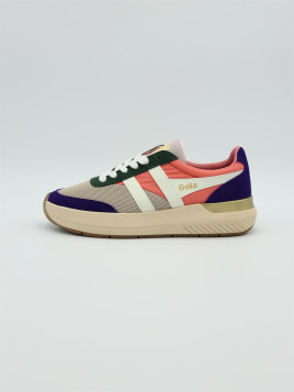 raven nubuck/mesh/cuir wheat/coral pink/royal purple