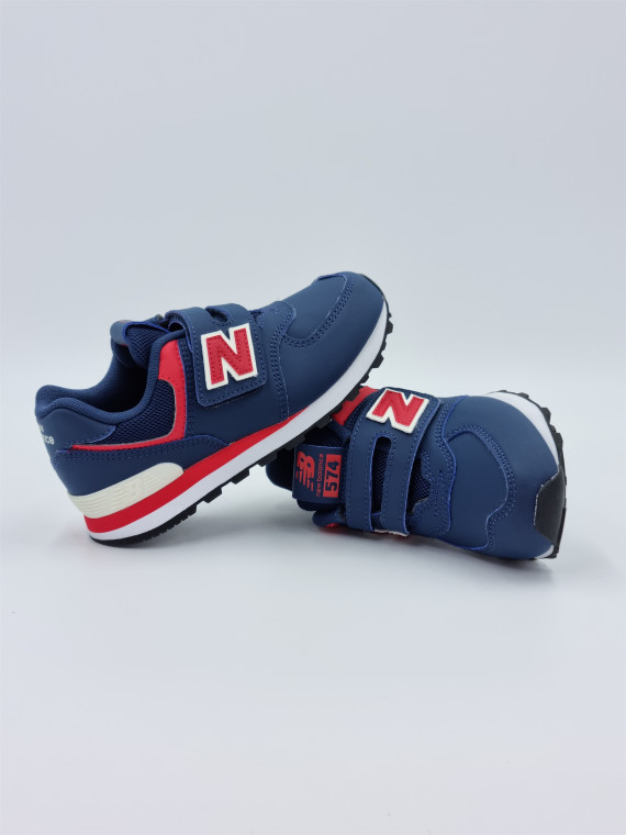 574 core hook & loop nubuck/mesh bleu