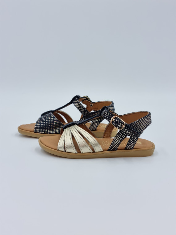 energie cuir marine/or