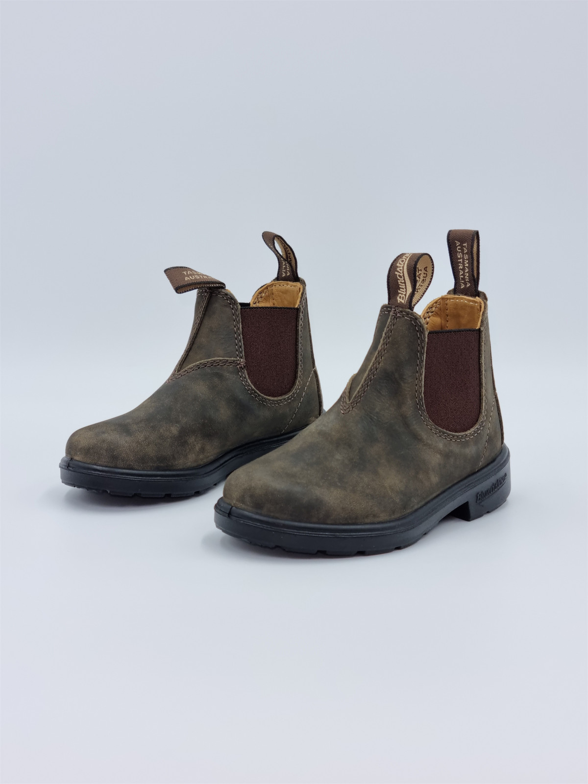 kids chelsea boots cuir rustic brown