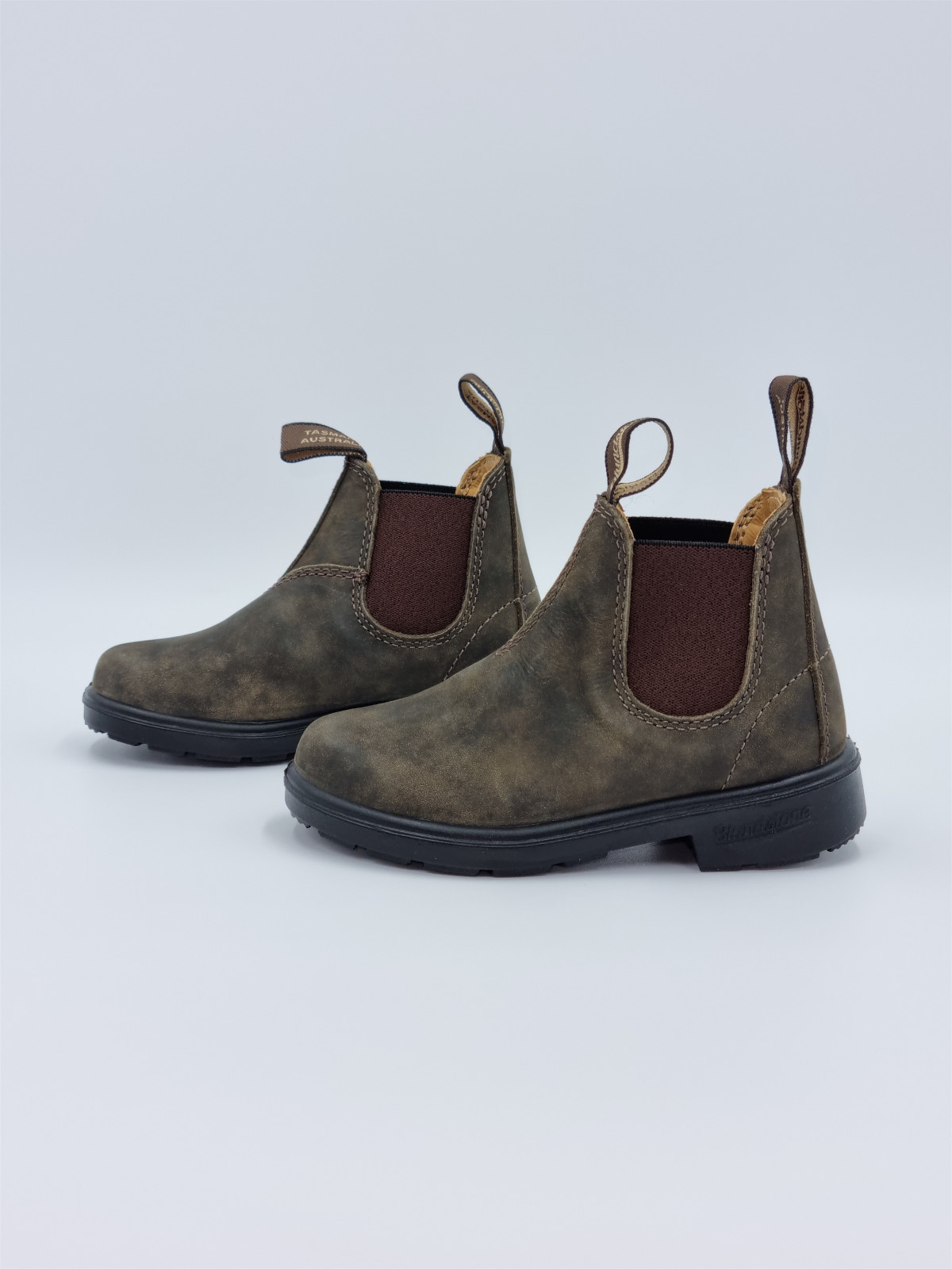 kids chelsea boots cuir rustic brown